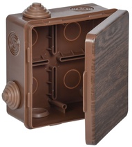 Изображение товара IEK Коробка расп. КМ 100х100х50мм о/к IP54 8 вв. дуб