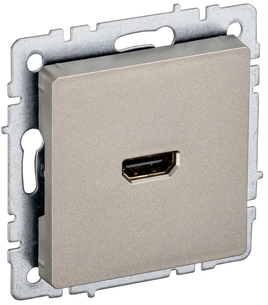 Изображение товара Розетка HDMI IEK BRITE BASE Бежевый для внутренней установки Изображение товара Розетка HDMI IEK BRITE BASE Бежевый для внутренней установки