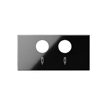 Изображение товара Simon 100 Черный глянец Накладка розетки R-TV+SAT