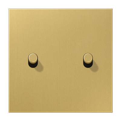 Изображение товара Накладка JUNG LS1912 Латунь классик (2 тумблера, 1 пост, цилиндр)