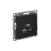 Изображение товара Systeme Electric AtlasDesign Карбон USB Розетка A + тип-C 45W высокоскор.заряд. QC, PD, мех.