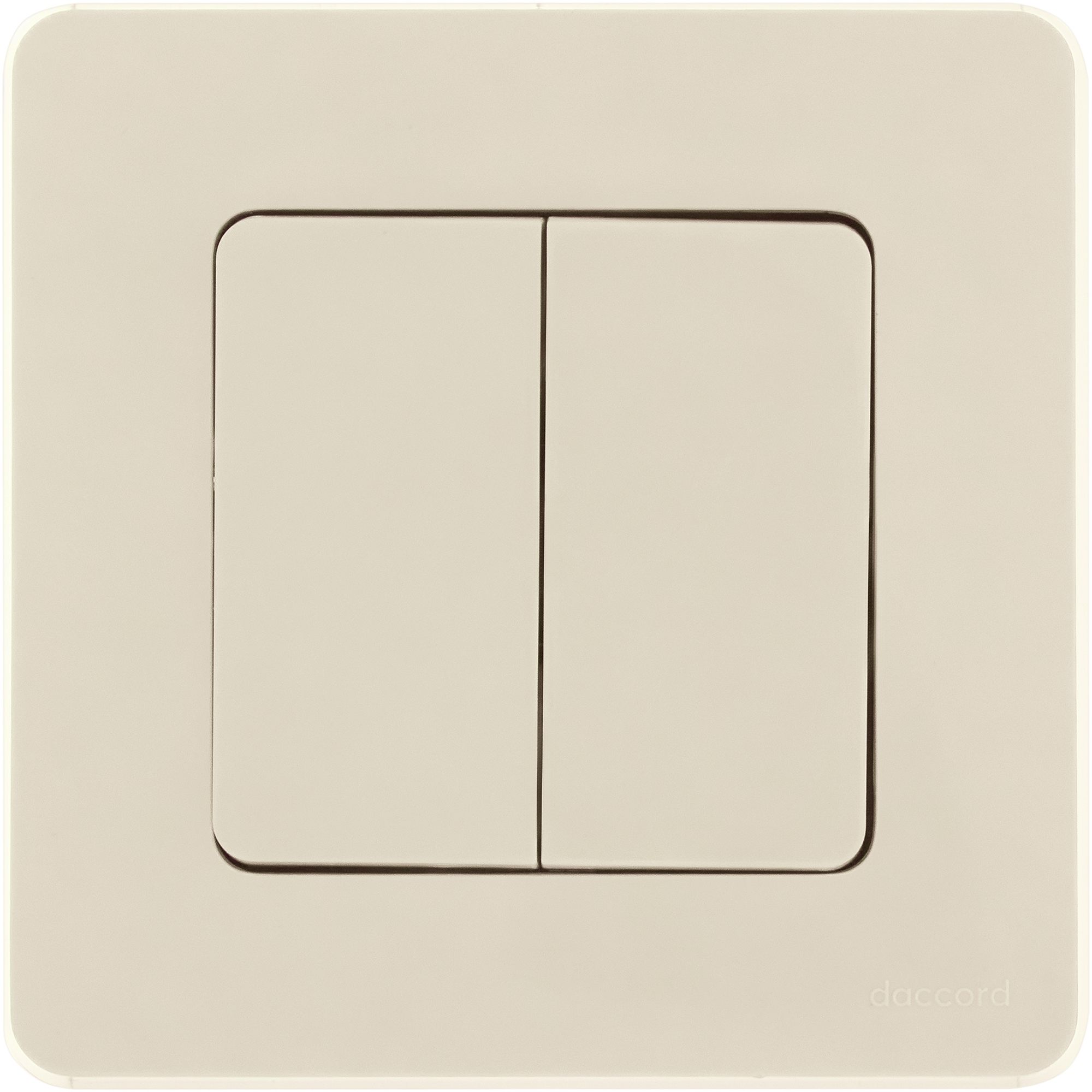 Изображение товара Legrand/Daccord INSPIRIA Слоновая кость Выключатель двухклавишный 10 AX - 250 В.