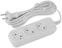 Изображение товара ЭРА Удлинитель электрический UDL-6-350 Greenline 3 розетки без заземления 5м ШВВП 2x0.75мм2