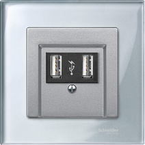 Изображение товара Schneider Electric Merten SM M-Elegance Стекло Серебро Рамка 1-ая