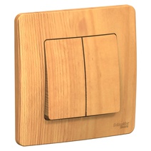 Изображение товара Systeme Electric Blanca внутр Ясень Переключатель 2-клавишный, 10А, 250B
