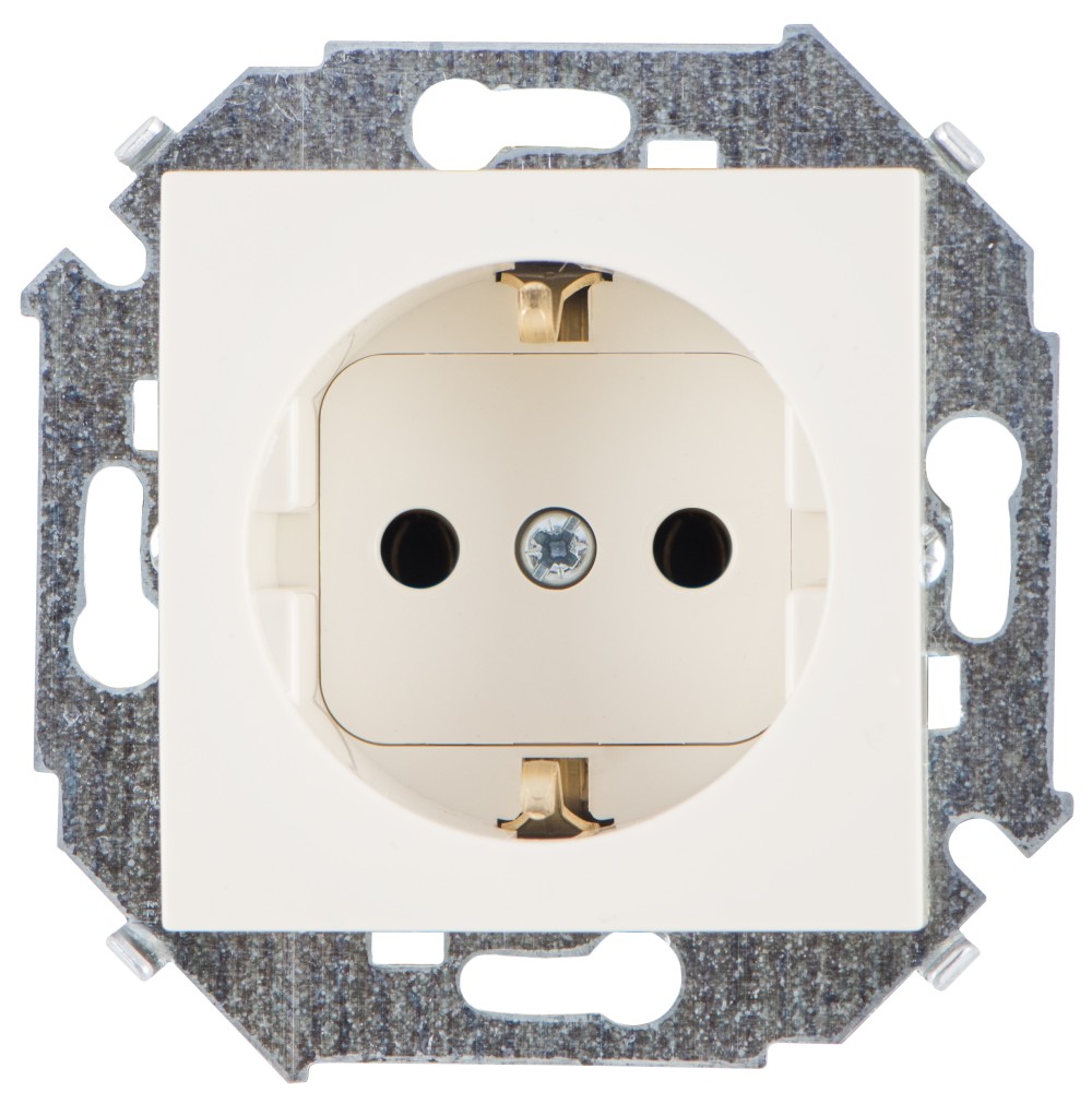 Изображение товара Simon 15 Бежевая Розетка с/з, 16А, 250В, винт.зажим