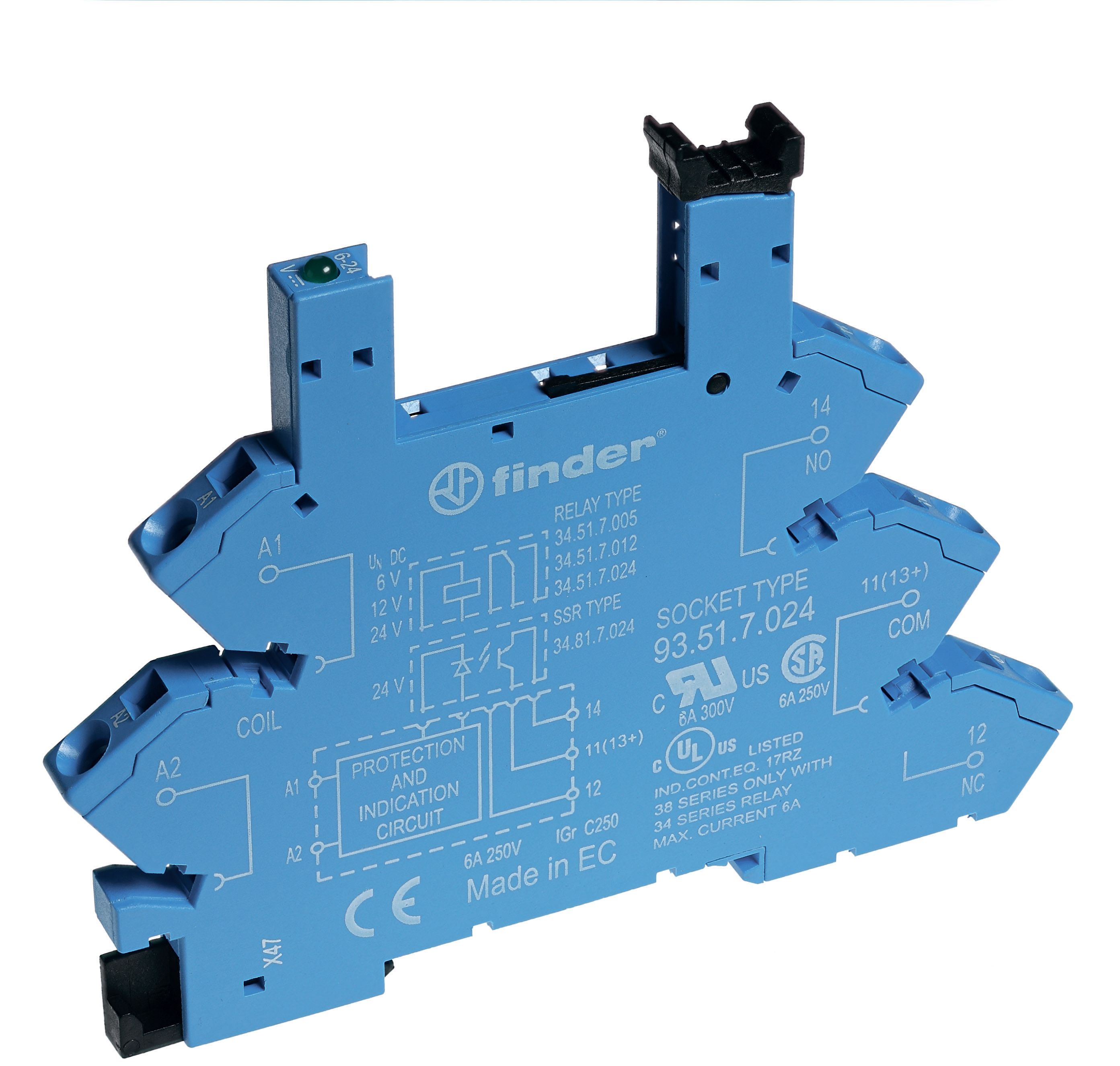 Изображение товара Finder Розетка с безвинтовыми клеммами (с пружинным зажимом)