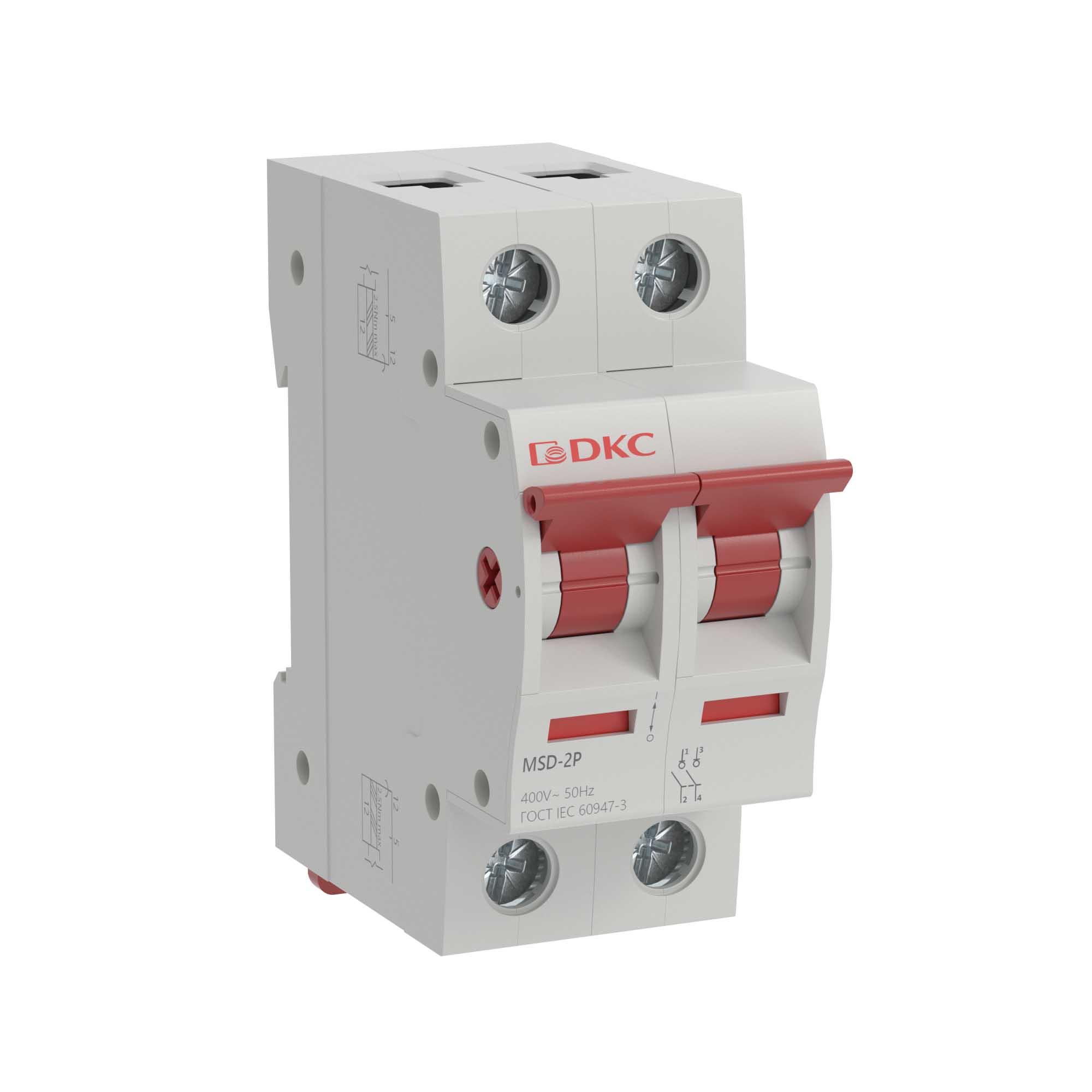 Изображение товара DKC Выключатель нагрузки модульный YON max типа MSD, 2 полюса, 63А