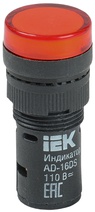 Изображение товара IEK Лампа AD16DS(LED)матрица d16мм красный 24В AC/DC