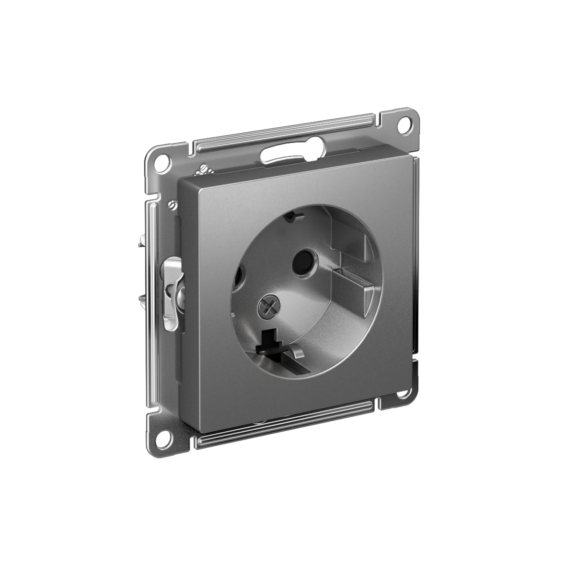 Изображение товара Systeme Electric AtlasDesign Сталь Розетка с/з со шторками, 16А, механизм Изображение товара Systeme Electric AtlasDesign Сталь Розетка с/з со шторками, 16А, механизм