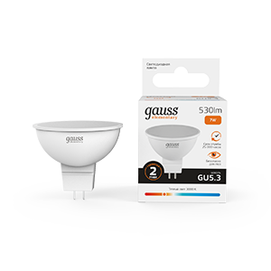 Изображение товара Gauss Лампа Elementary MR16 7W 530lm 3000K GU5.3 LED