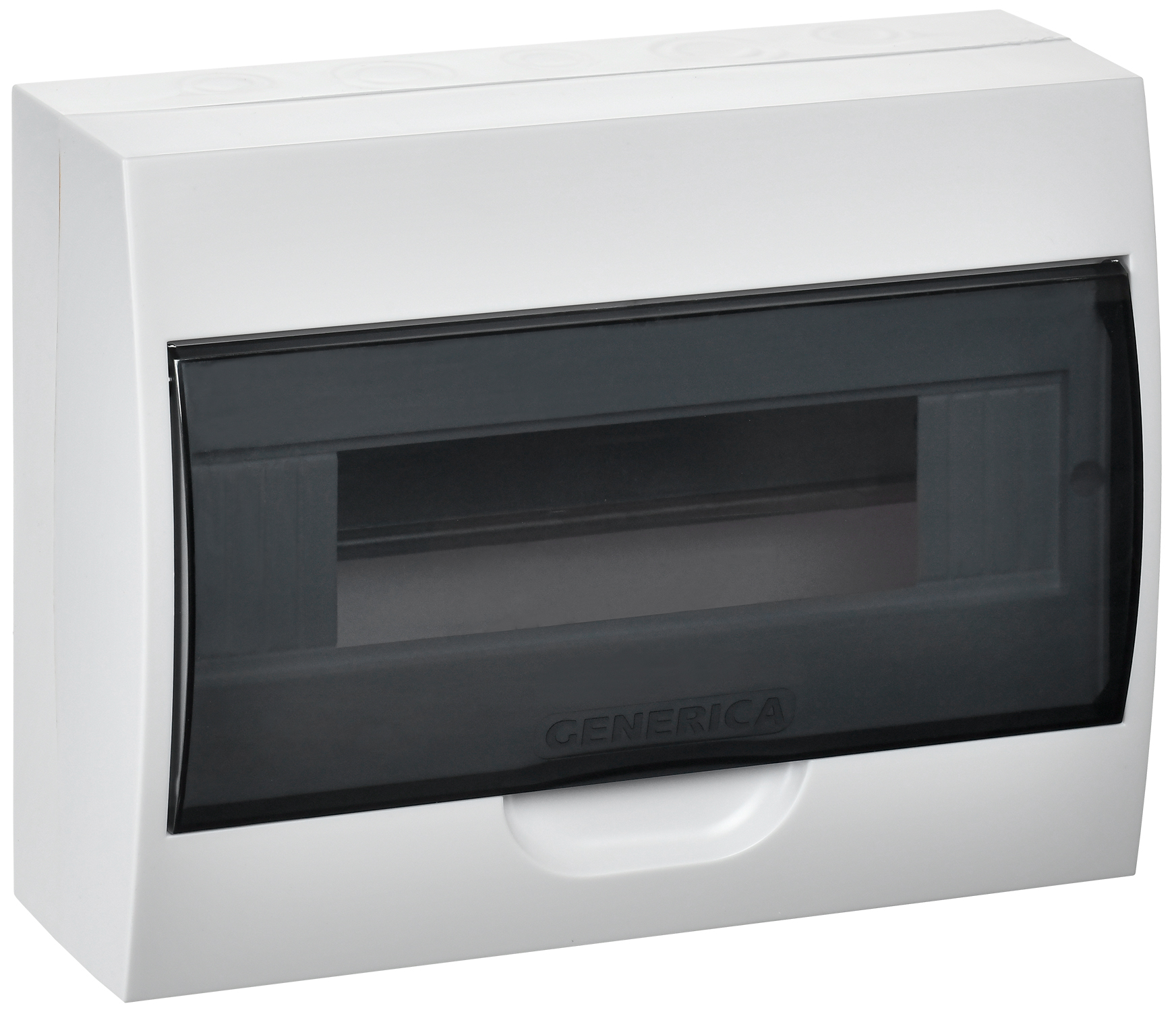 Изображение товара IEK GENERICA Корпус пластиковый ЩРН-П-12 черн. прозр. дверь IP41