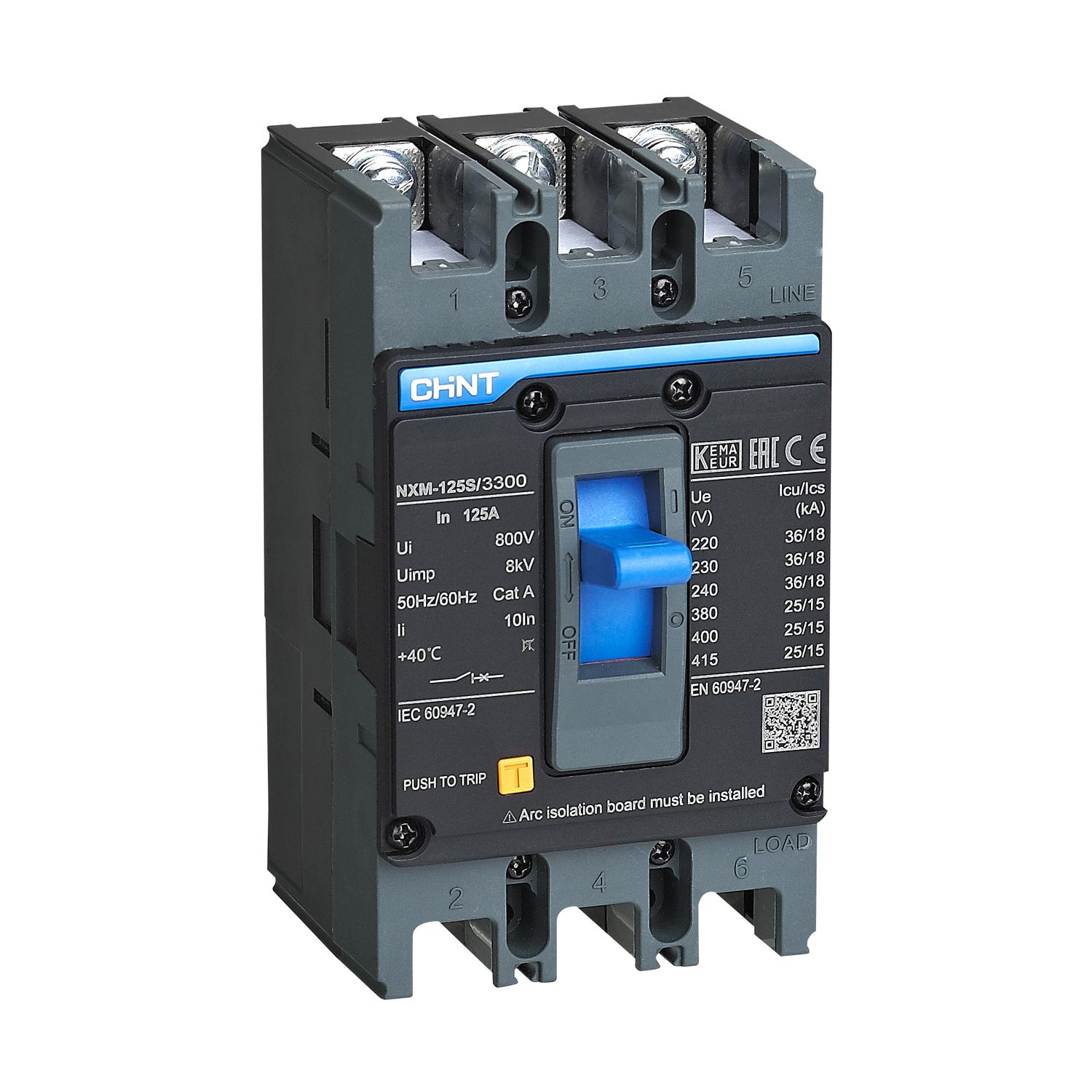 Изображение товара CHINT Авт. выкл. NXM-125S/3Р 80A 25кА