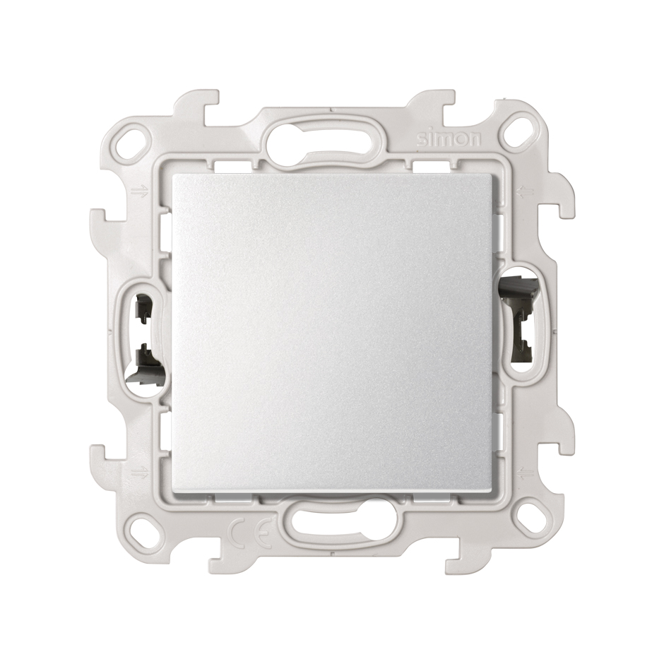 Изображение товара С Simon 24 Алюминий Однополюсный выключатель 10AX 250В~ Push&Go S24