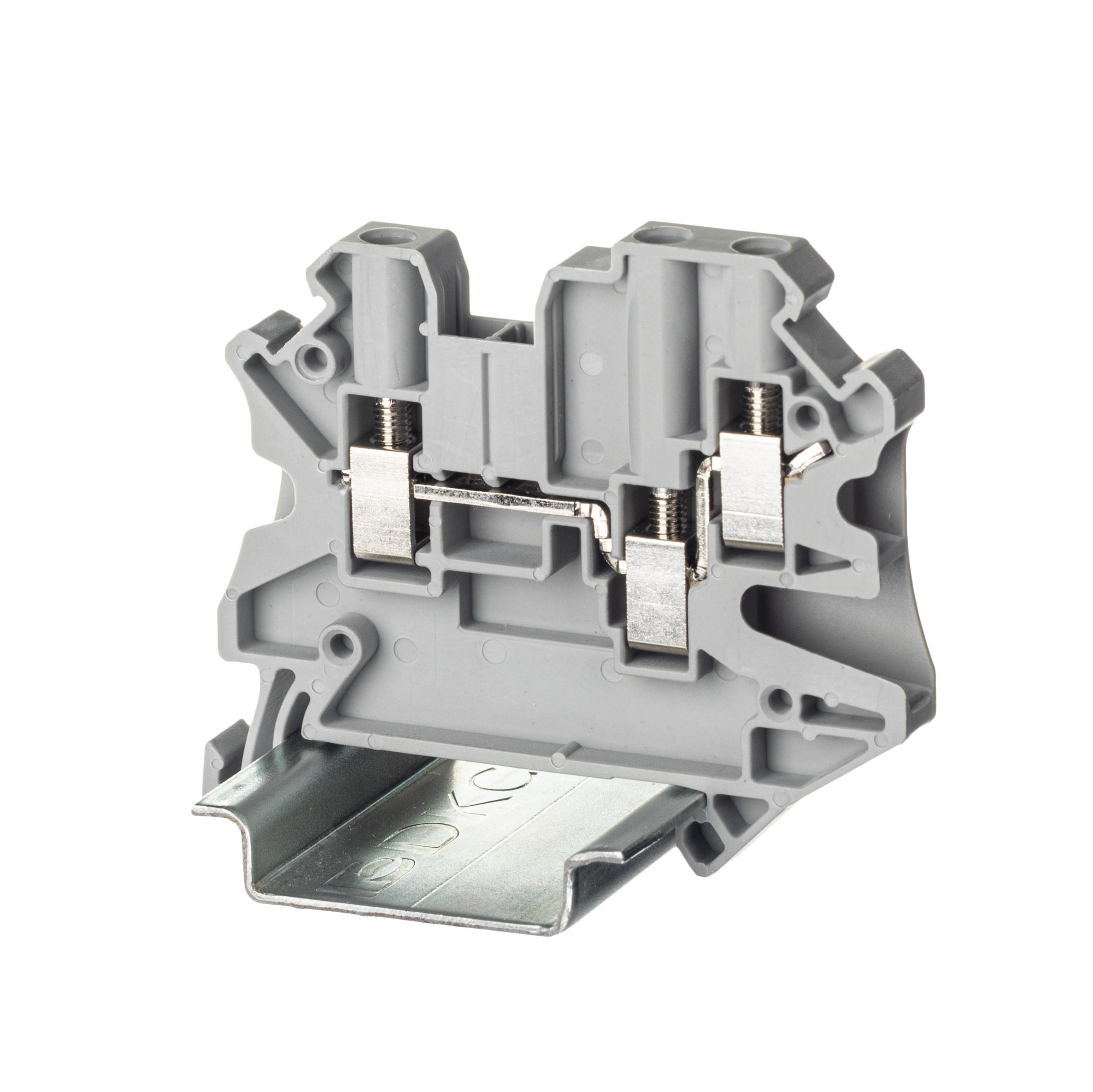 Изображение товара Клемма проходная DKC Nuputuk на 3x4 мм², DIN-рейка, серый