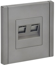Изображение товара IEK FORTE&PIANO Сталь Розетка комп. 2-ая RJ45 кат.6 FP534