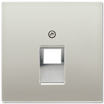 Изображение товара JUNG LS 990 Edelstahl Накладка 1-ой наклонной ТЛФ/комп розетки