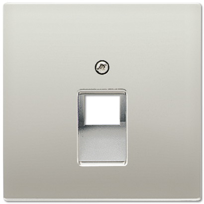 Изображение товара JUNG LS 990 Edelstahl Накладка 1-ой наклонной ТЛФ/комп розетки