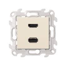 Изображение товара Simon 24 Слоновая кость Коннектор HDMI+USB 2.0