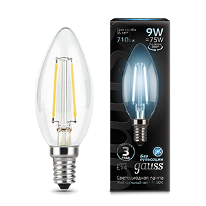 Изображение товара Gauss Лампа Filament Свеча 9W 710lm 4100К Е14 LED