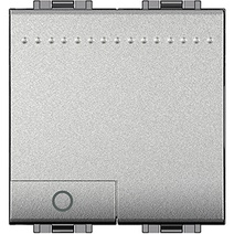 Изображение товара BT Livinglight Выключатель кнопочный мех-зм с центр. платой одиночный скрыт. уст-ки 10А 0-250В с нажимной кнопкой пластик Алюминий IP20.