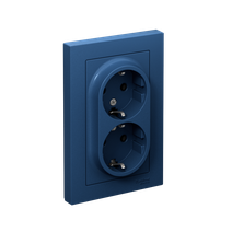 Изображение товара Systeme Electric AtlasDesign Аквамарин Розетка двойная с/з, 16А, в сборе