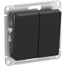 Изображение товара Systeme Electric AtlasDesign Aqua Карбон Выключатель 2-клавишный IP44, сх.5, 10АХ, механизм