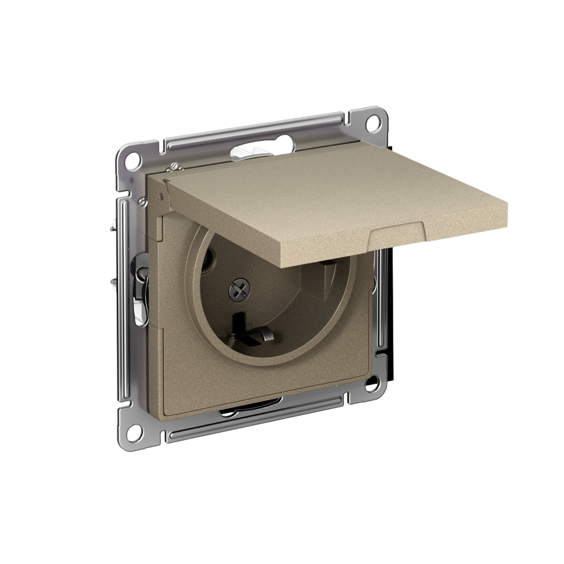 Изображение товара Розетка с заземлением Systeme Electric AtlasDesign Шампань 16А Изображение товара Розетка с заземлением Systeme Electric AtlasDesign Шампань 16А