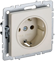 Изображение товара IEK BRITE BASE Бежевый Розетка 1-м с/з с защ штор 16А РС14-1-0-БрКр