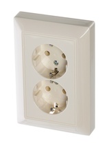 Изображение товара ABB BJB Basic 55 Беж Розетка 2-ая с/з моноблок