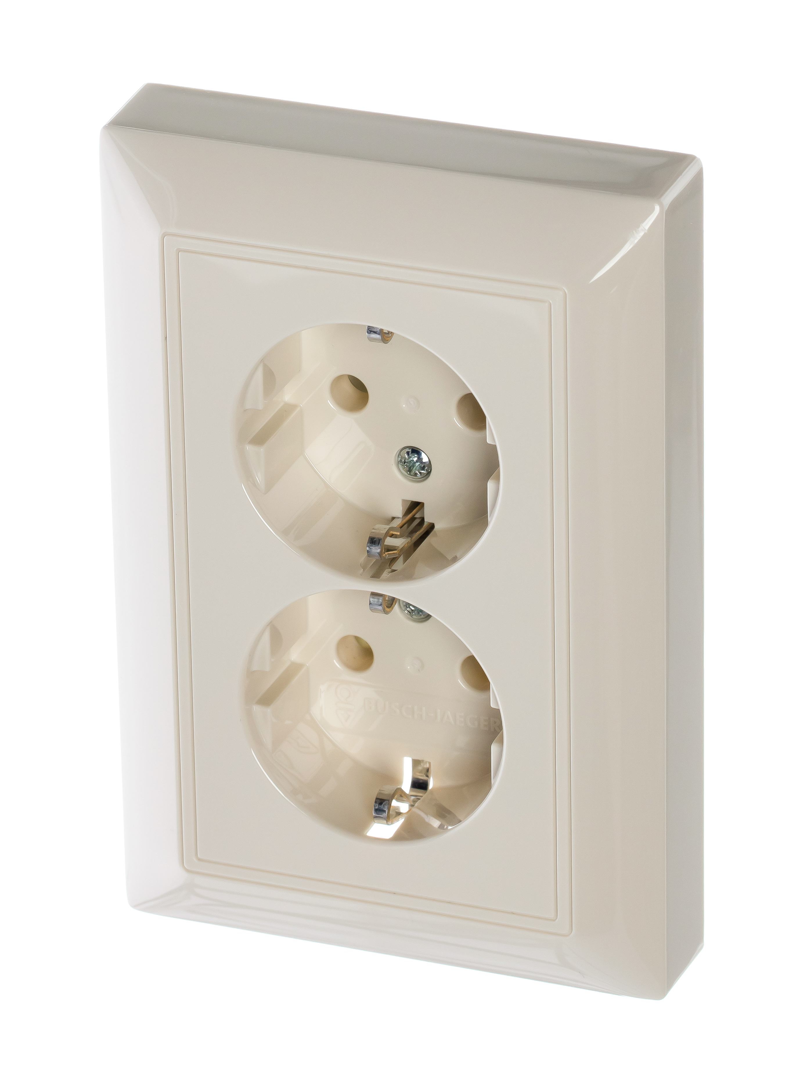 Изображение товара ABB BJB Basic 55 Розетка SCHUKO двухместная без рамки бежевый моноблок