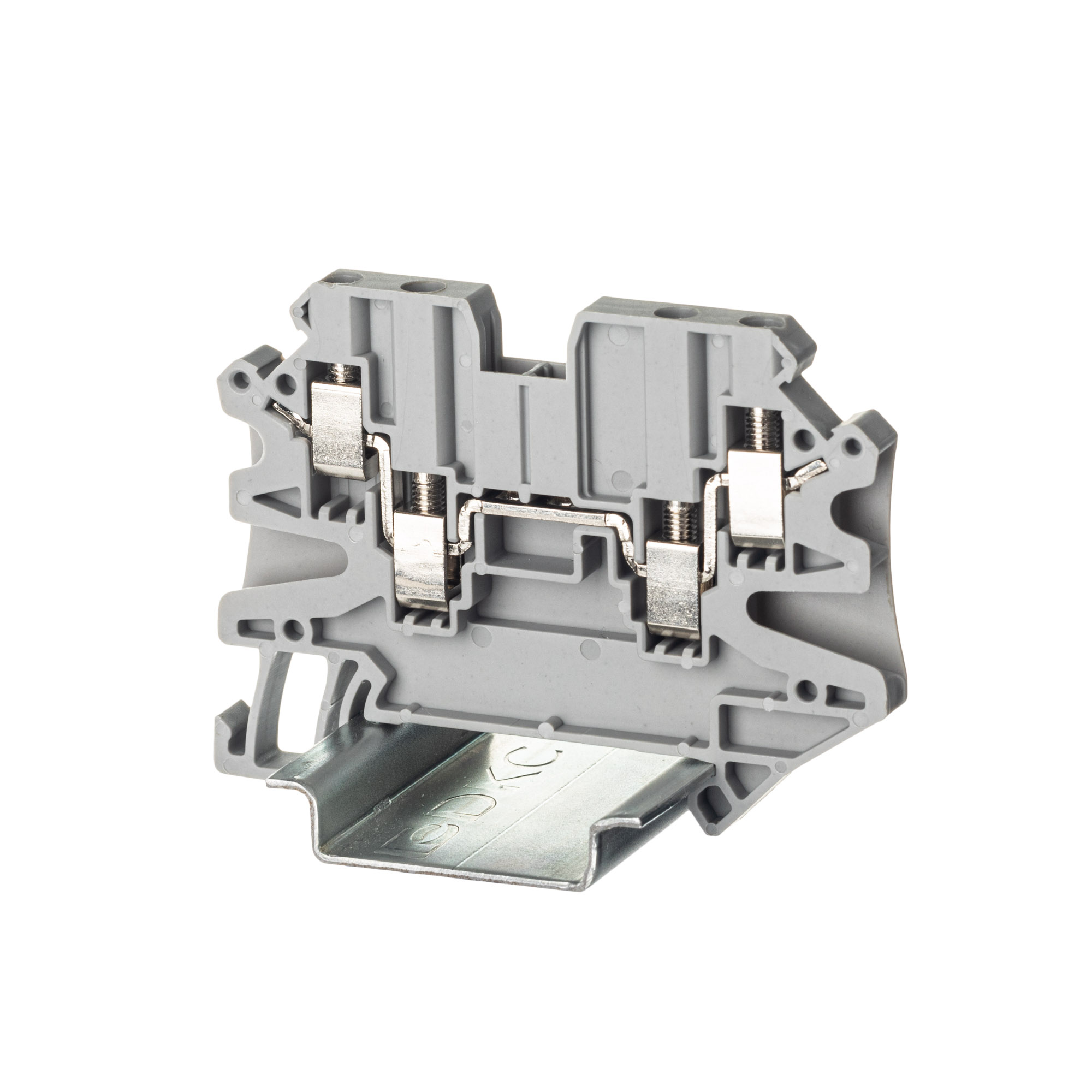 Изображение товара DKC Nuputuk Клемма проходная, винтовой зажим, 4 точки подключения, 2.5 кв.мм, серая