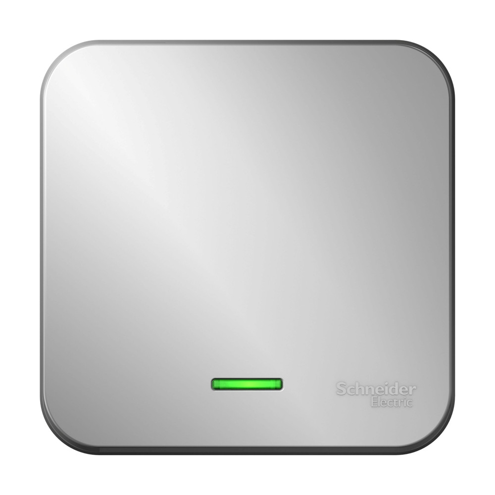 Изображение товара Systeme Electric Blanca наруж Алюминий Выключатель 1-клавишный с подсветкой 10А, 250B, изолир. пластина