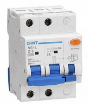 Изображение товара CHINT Диф. авт. выкл. NB1L 2P C25 30mA тип AC 10kA (54mm) (R)