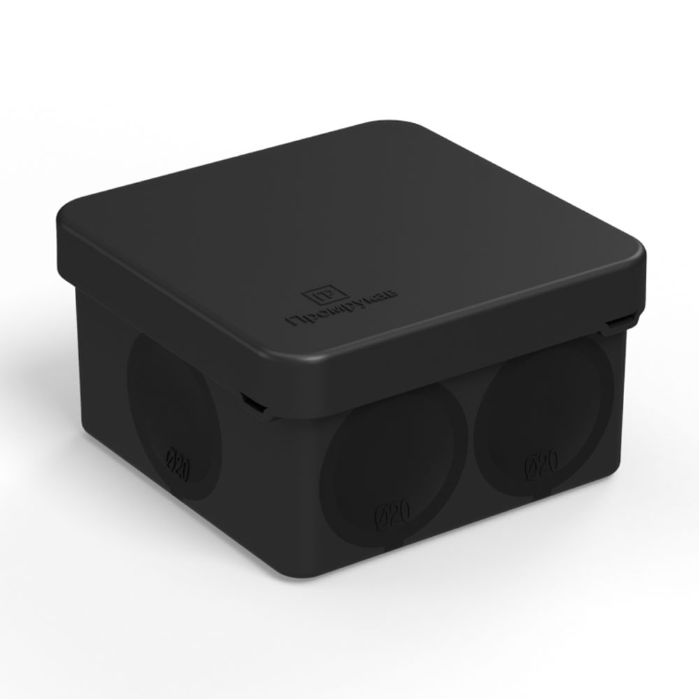 Изображение товара Распределительная коробка 60-0200-9005, IP66, черная, 70x70x40 мм