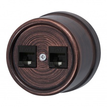 Изображение товара BIRONI Лизетта Пластик Медный век Розетка 2-ая RJ45