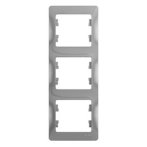 Изображение товара Systeme Electric Glossa Алюминий Рамка 3-ая, вертикальная