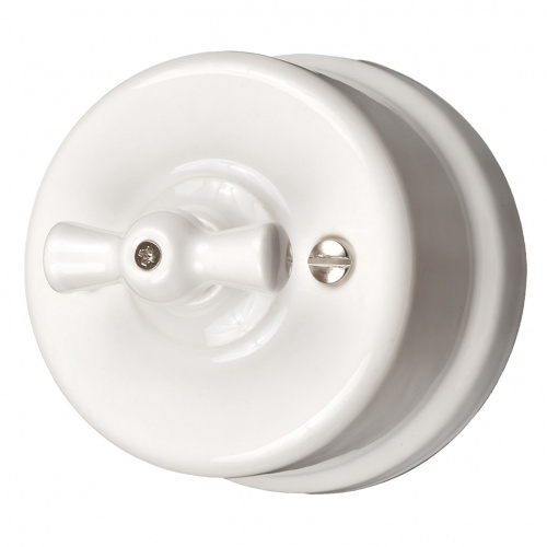 Изображение товара BIRONI Лизетта Керамика Белый Выключатель перекрестный 1-кл