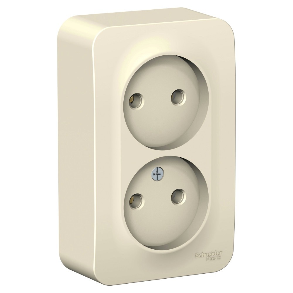 Изображение товара Systeme Electric Blanca наруж Молочная Розетка 2-ая б/з без шторок 16А, 250В, изолир. пластина