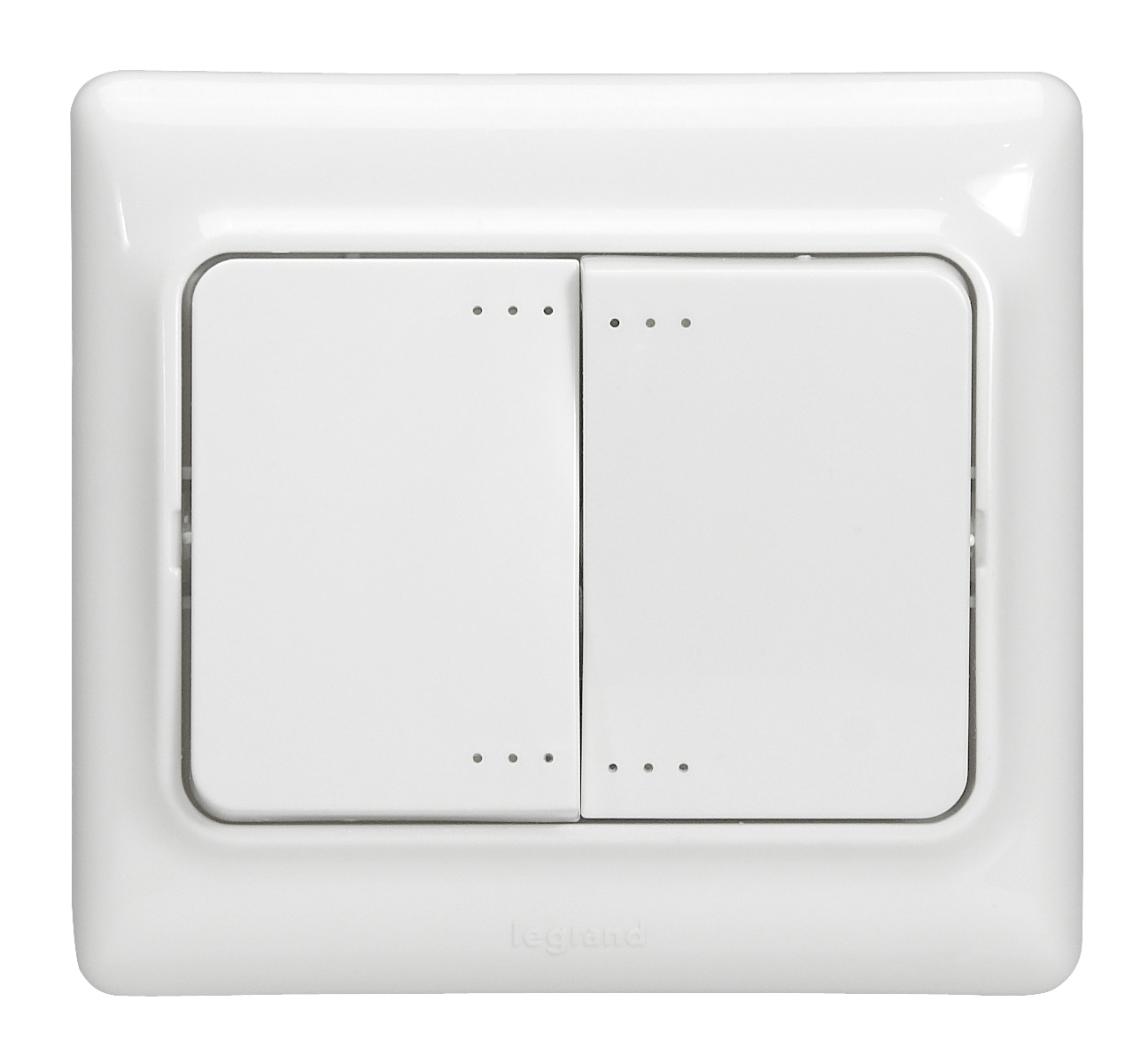 Изображение товара Legrand Kaptika Белый Выключатель 2-клавишный с/п.