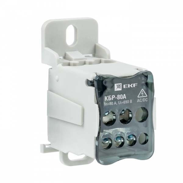 Изображение товара EKF PROxima Блок распределительный КБР на DIN-рейку и монтажную панель 80A.