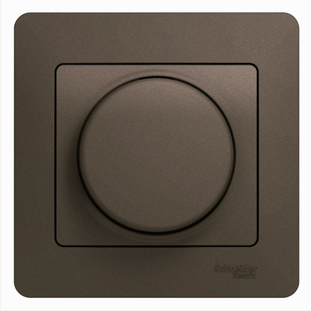 Изображение товара Systeme Electric Glossa Шоколад Светорегулятор (диммер) поворотный, 300Вт (в сборе)