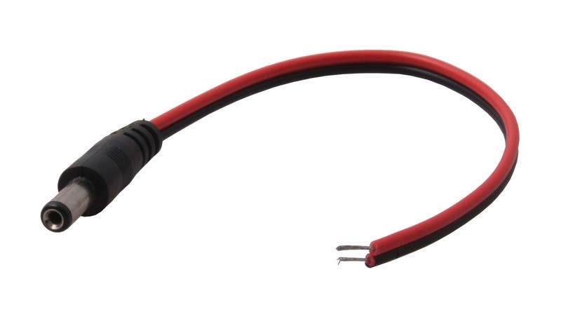 Изображение товара REXANT штекер питания 2.1x5.5x10мм с проводом 20 см