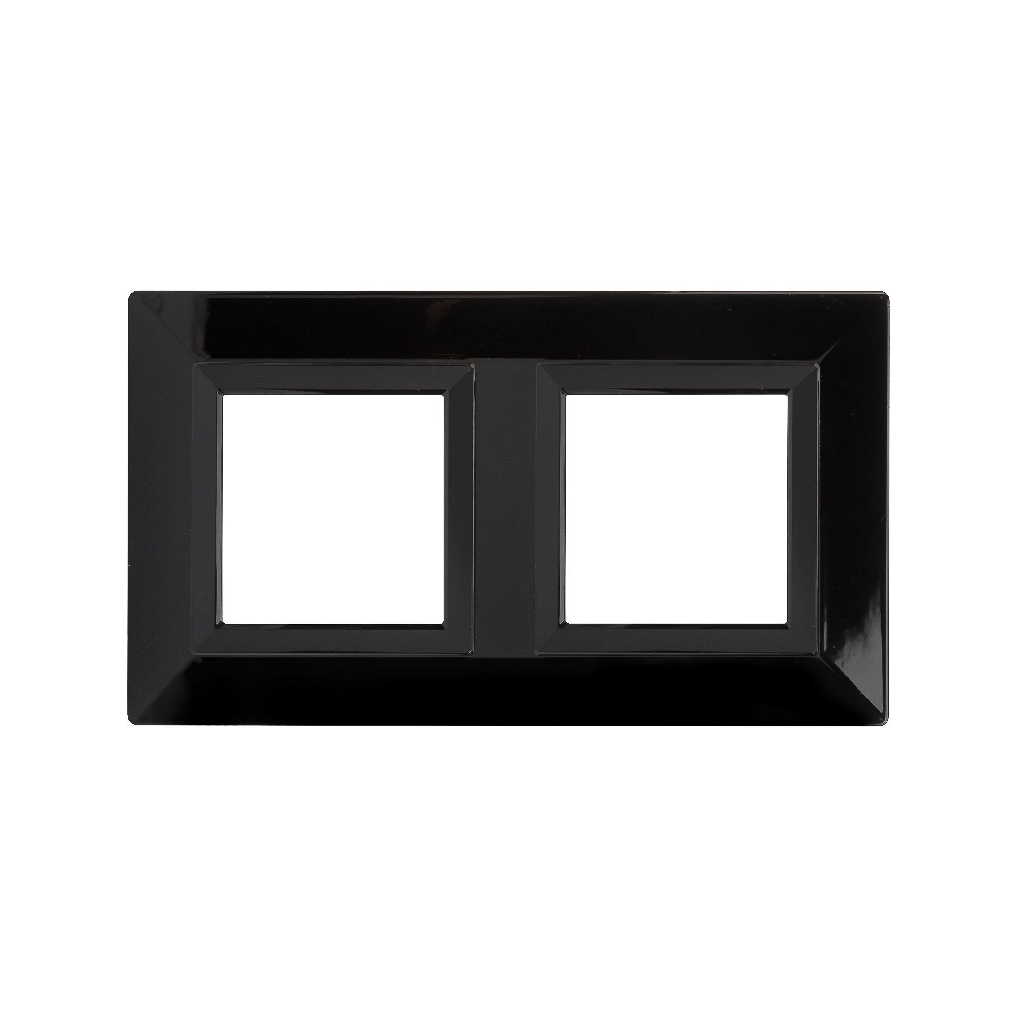 Изображение товара DKC Avanti Рамка из металла, черная, 2 поста (4 мод.)