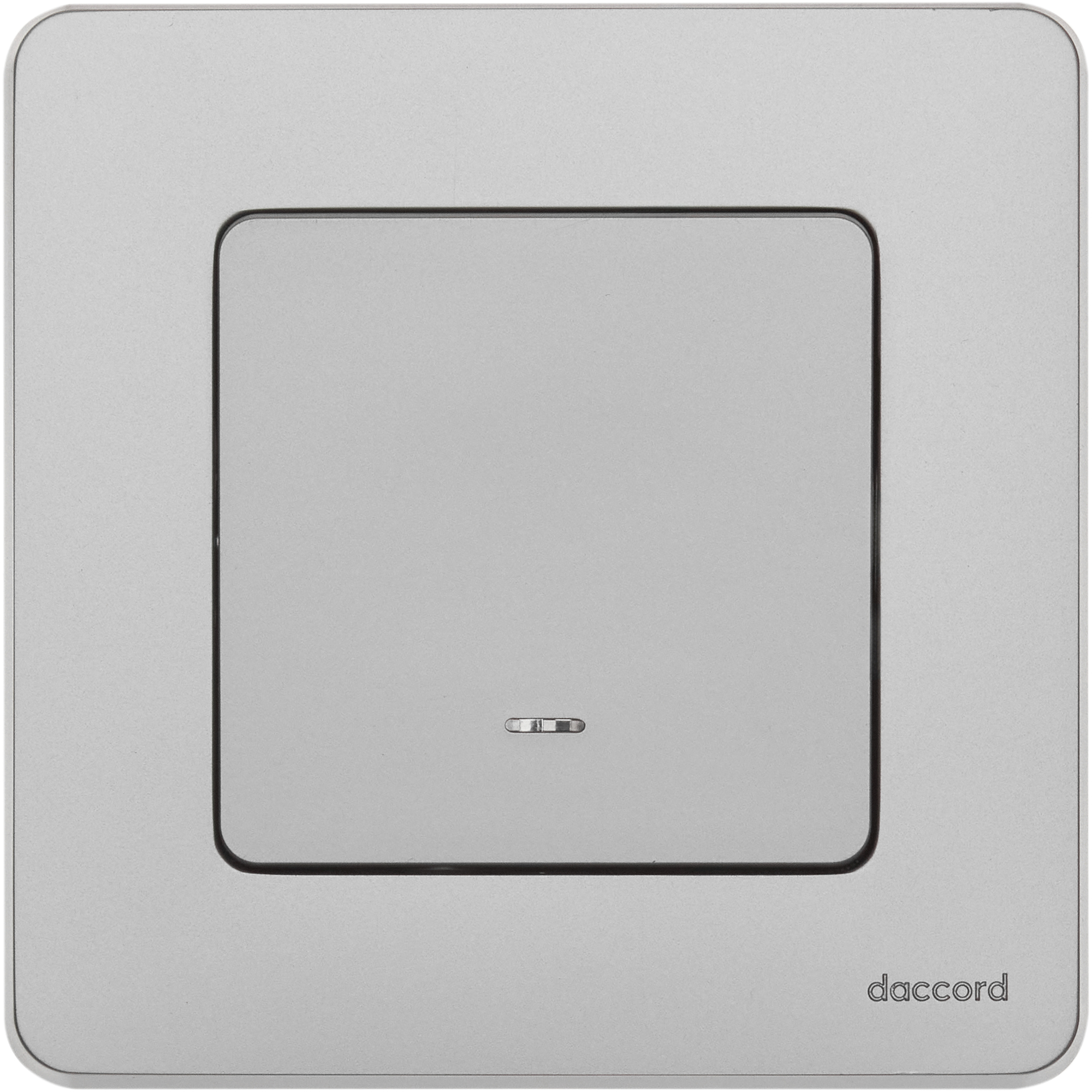 Изображение товара Legrand/Daccord INSPIRIA Алюминий Переключатель одноклавишный с подсветкой/индикацией 10 AX - 250 В.