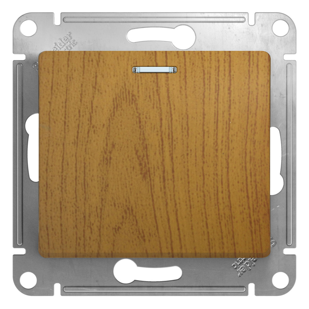 Изображение товара Systeme Electric Glossa Дерево Дуб Выключатель 1-клавишный с подсветкой, сх.1а, 10АХ