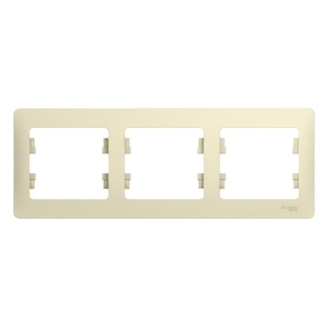 Изображение товара Systeme Electric Glossa Беж Рамка 3-ая, горизонтальная