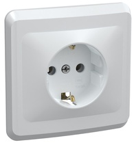Изображение товара GENERICA VEGA РС10-3-ВБ Розетка 1местн. c з/к без защ.штор. 16А ВЕГА (белый)