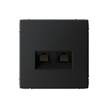 Изображение товара Systeme Electric ArtGallery Карбон Розетка двойная компьютерная RJ45+RJ45, кат.6А, механизм