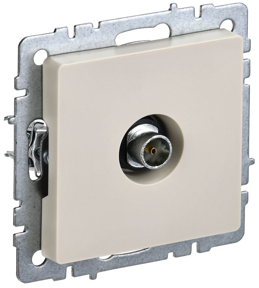 Изображение товара IEK BRITE BASE РТВ11-0-БрКр, розетка TV оконечная, бежевый